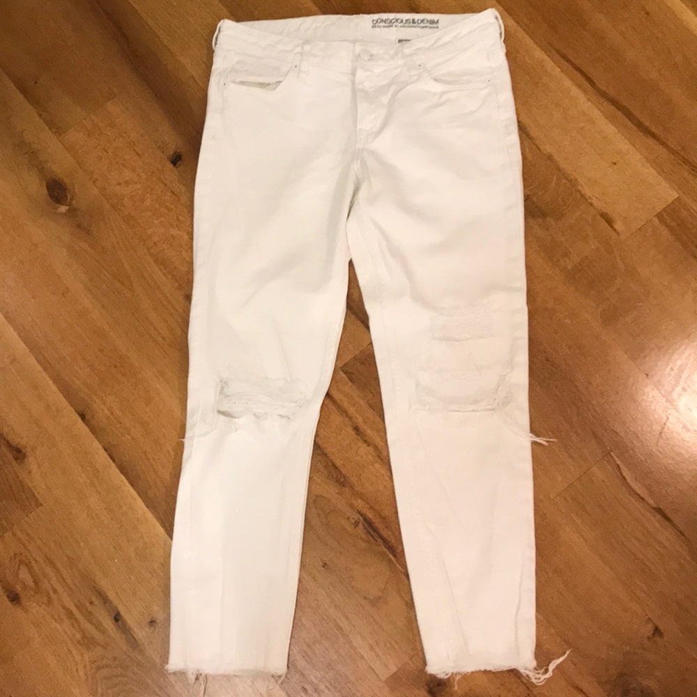 H&M Ripped Girlfriend Jeans